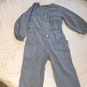 Zara- Casual Blue Jumpsuit with Pockets 3-4T